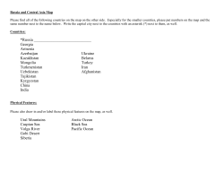 Russia and Central Asia map