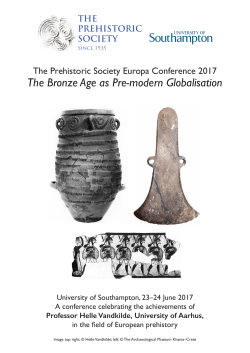 The Bronze Age as Pre-modern Globalisation