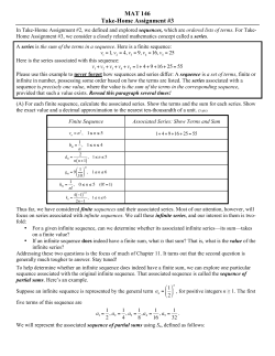 MAT 146 Take-Home Assignment #3