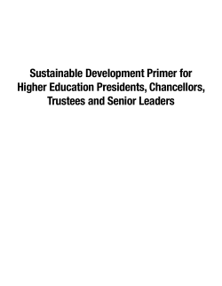 Sustainable Development Primer for Higher Education Presidents