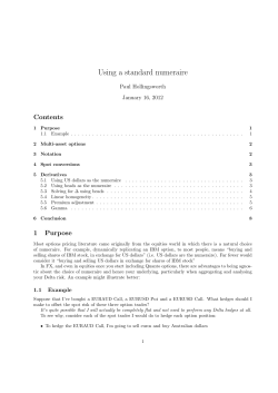 Using a standard numeraire