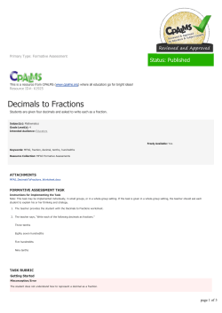 Decimals to Fractions