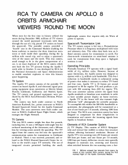 RCA Apollo 8 Television Camera