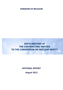 sixth review meeting - Federaal Agentschap voor Nucleaire Controle