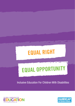 Inclusive Education For Children With Disabilities