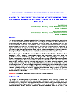 causes of low student enrolment at the zimbabwe open