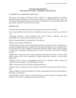 Soccer Goal Safety and Education Policy