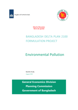 Environmental Pollution - Bangladesh Delta Plan 2100