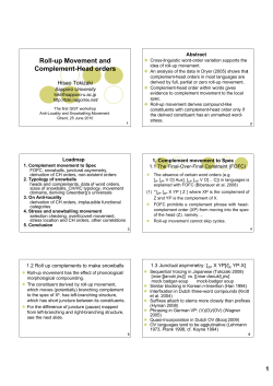 Roll-up Movement and Complement-Head orders