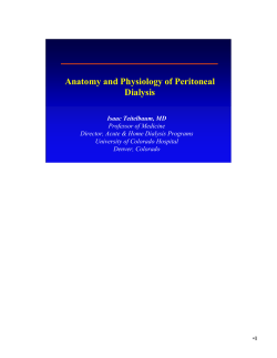 Anatomy and Physiology of Peritoneal Dialysis