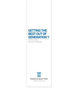 getting the best out of generation y