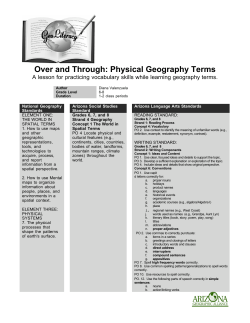 Over and Through: Physical Geography Terms