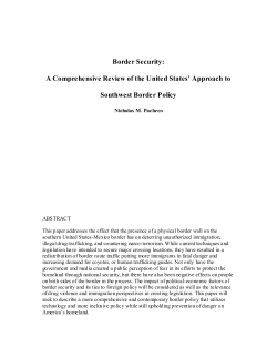 Border Security: A Comprehensive Review of the United States