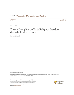 church discipline on trial: religious freedom versus