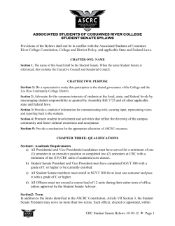 CRC Student Senate Bylaws 10-10