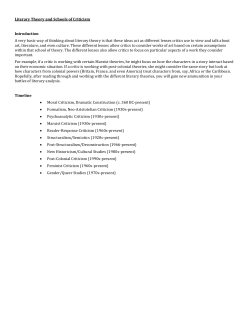 Literary Criticism - BentonEnglish.com