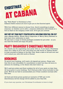 Cabanas Christmas menu here