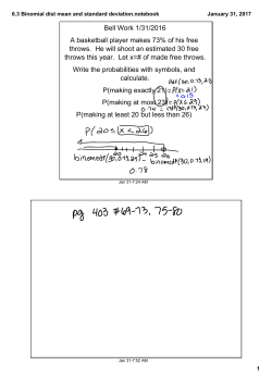 6.3 Binomial dist mean and standard deviation.notebook
