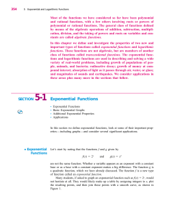 SECTION 5-1 Exponential Functions
