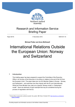 International Relations Outside the European Union