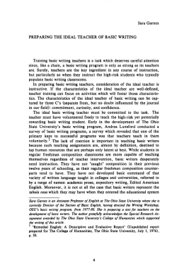 Preparing the Ideal Teacher of Basic Writing