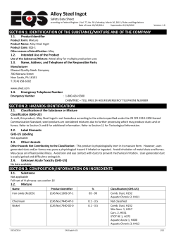 Alloy Steel Ingot - Ellwood Group, Incorporated