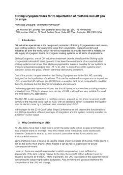 Paper Stirling Cryogenerators for re-liquefaction of methane boil