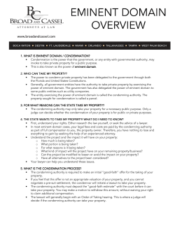 Eminent Domain Overview
