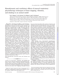 Hemodynamic and ventilatory effects of manual respiratory