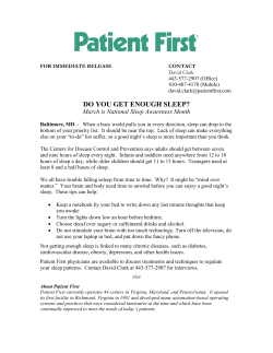 do you get enough sleep?