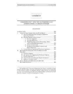 Subsidizing fat: How the 2012 farm bill can address