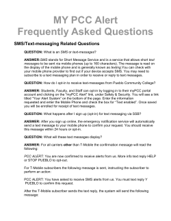 MY PCC Alert Frequently Asked Questions