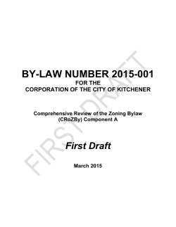 First Draft - City of Kitchener