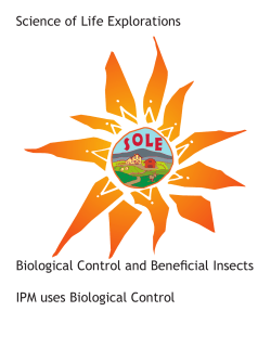 Science of Life Explorations: IPM uses Biological Control