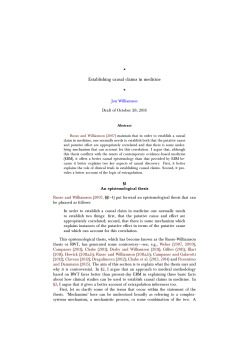 Establishing causal claims in medicine