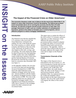 The Impact of the Financial Crisis on Older Americans