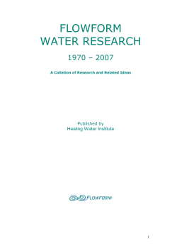 Flowform Water Treatment