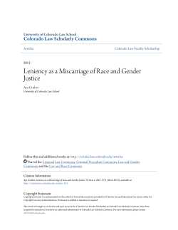 Leniency as a Miscarriage of Race and Gender Justice