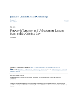 Terrorism and Utilitarianism - Scholarly Commons