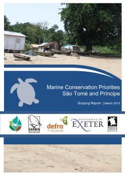 Marine Conservation Priorities S&atilde;o Tom&eacute; and Pr&iacute;ncipe