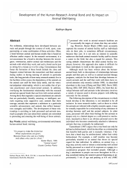 Development of the Human-Research Animal