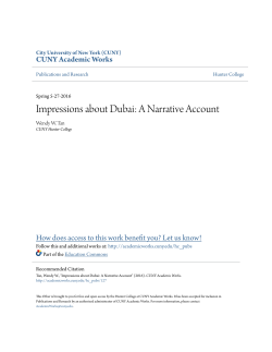 Impressions about Dubai: A Narrative Account