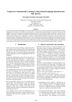 Corpora for Automatically Learning to Map Natural Language