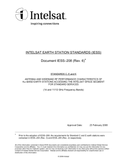 INTELSAT EARTH STATION STANDARDS (IESS)