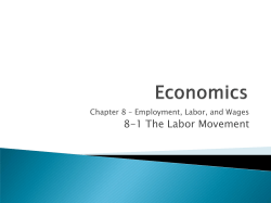 8-1 The Labor Movement