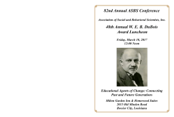 The 2017 W.E.B. DuBois Award Program