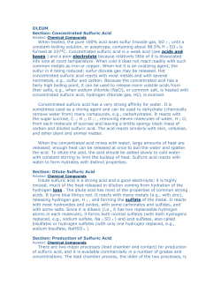 Sulfuric Acids - Arcor Epoxy Technologies
