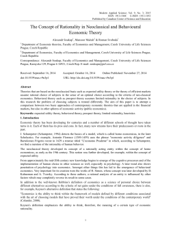 The Concept of Rationality in Neoclassical and Behavioural