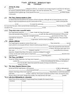 I. Setting the Stage. After the collapsed in 220 A.D., no emperor was