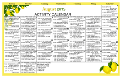 activity calendar - The MacIntosh Company